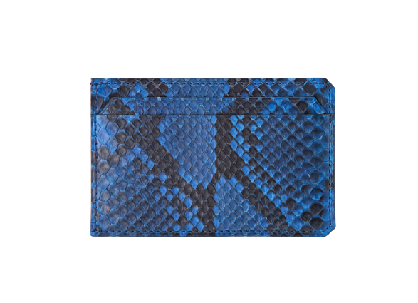 藍染パイソン「PYTHON BLUE」カードケース フロントカット
