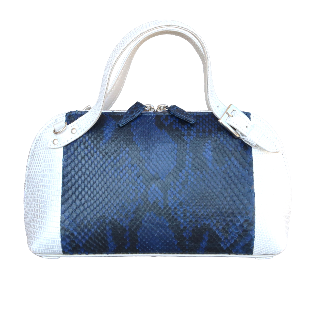 藍染パイソン「PYTHON BLUE」ハンドバッグ