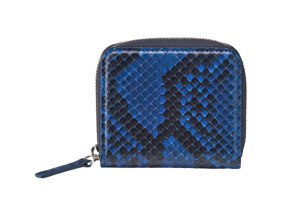 藍染パイソン「PYTHON BLUE」コインケース フロントカット