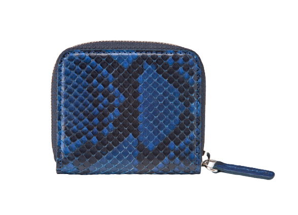 藍染パイソン「PYTHON BLUE」コインケース フロントカット