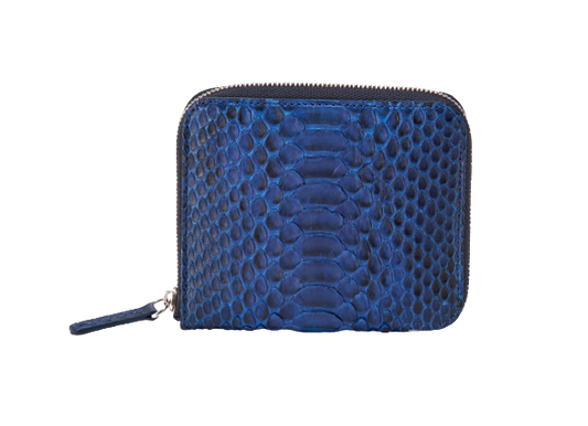 藍染パイソン「PYTHON BLUE」マルチウォレット　バックカット