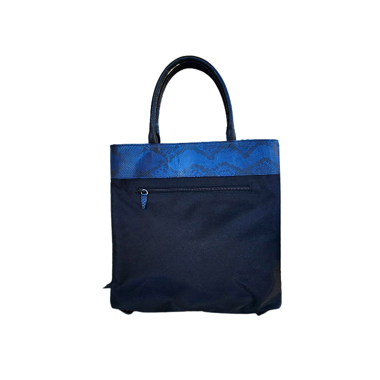 藍染パイソン「PYTHON BLUE」ナイロントートバッグ