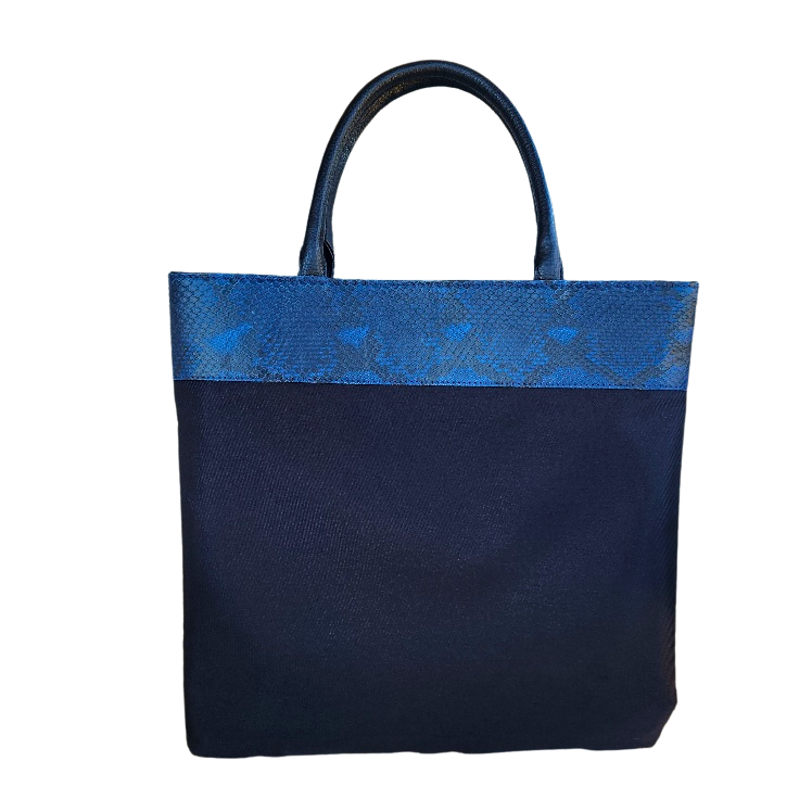 藍染パイソン「PYTHON BLUE」ナイロントートバッグ