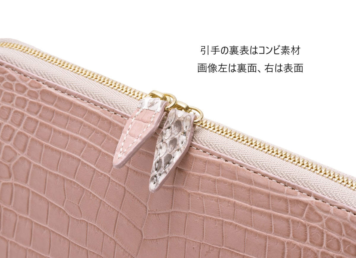 「PULAU」牛革×パイソン　ロングウォレット